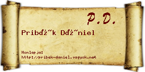 Pribék Dániel névjegykártya